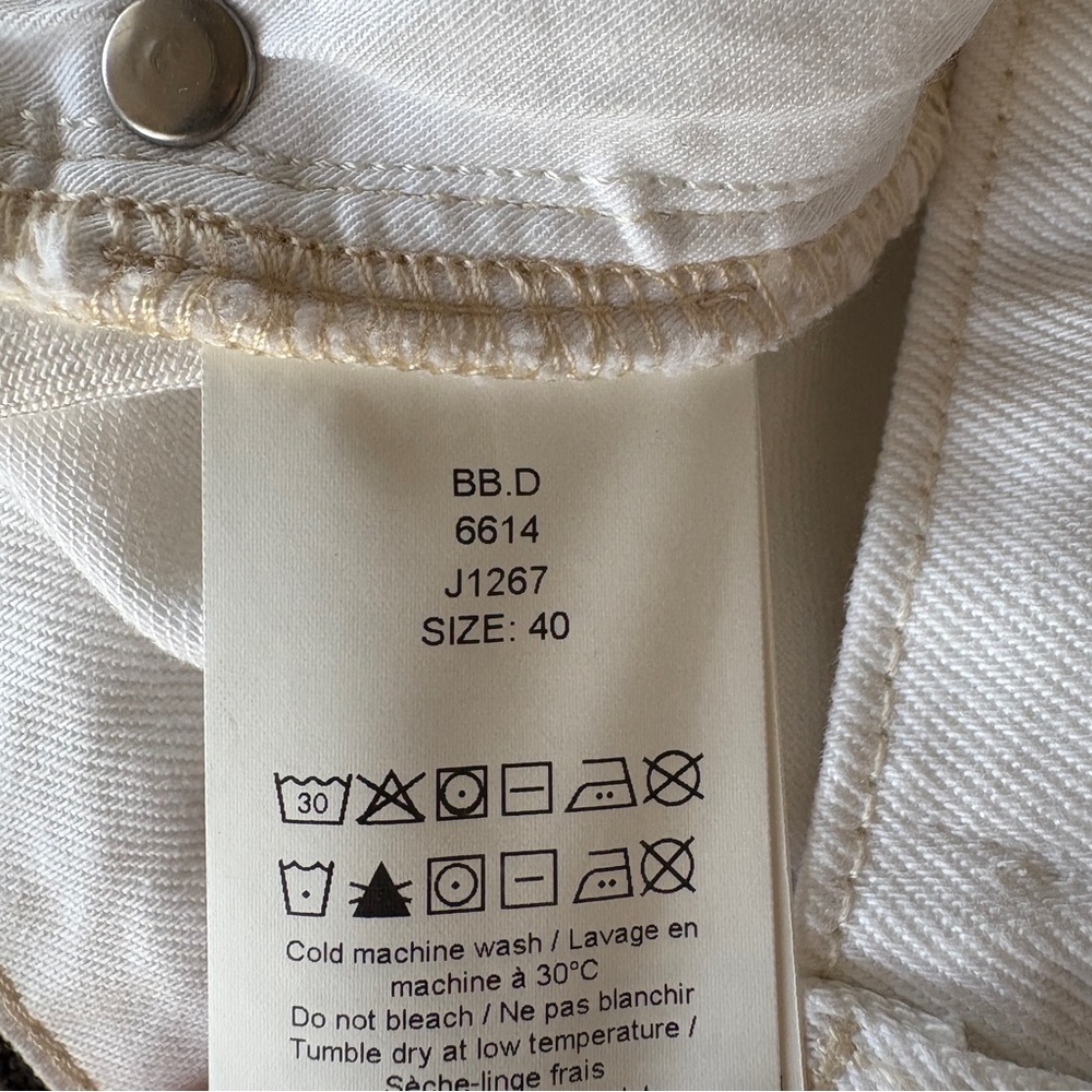 NWT GANNI Double Fly Denim Maxi Skirt in Bright White EU 40 - Picture 11 of 12